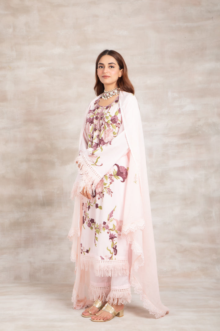 Pink Cotton Dupatta