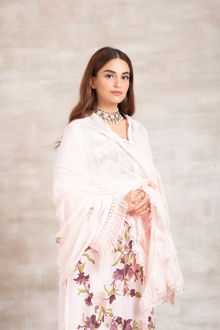 Pink Cotton Dupatta