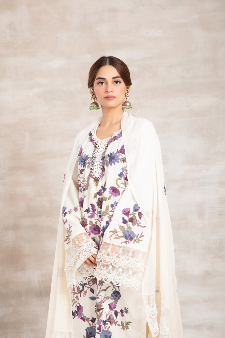 Off White Cotton Dupatta