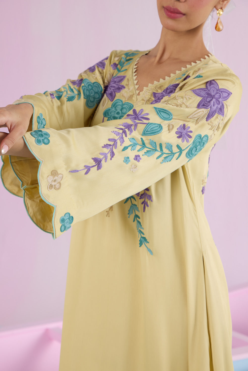 Yellow Daisy Kurta Set