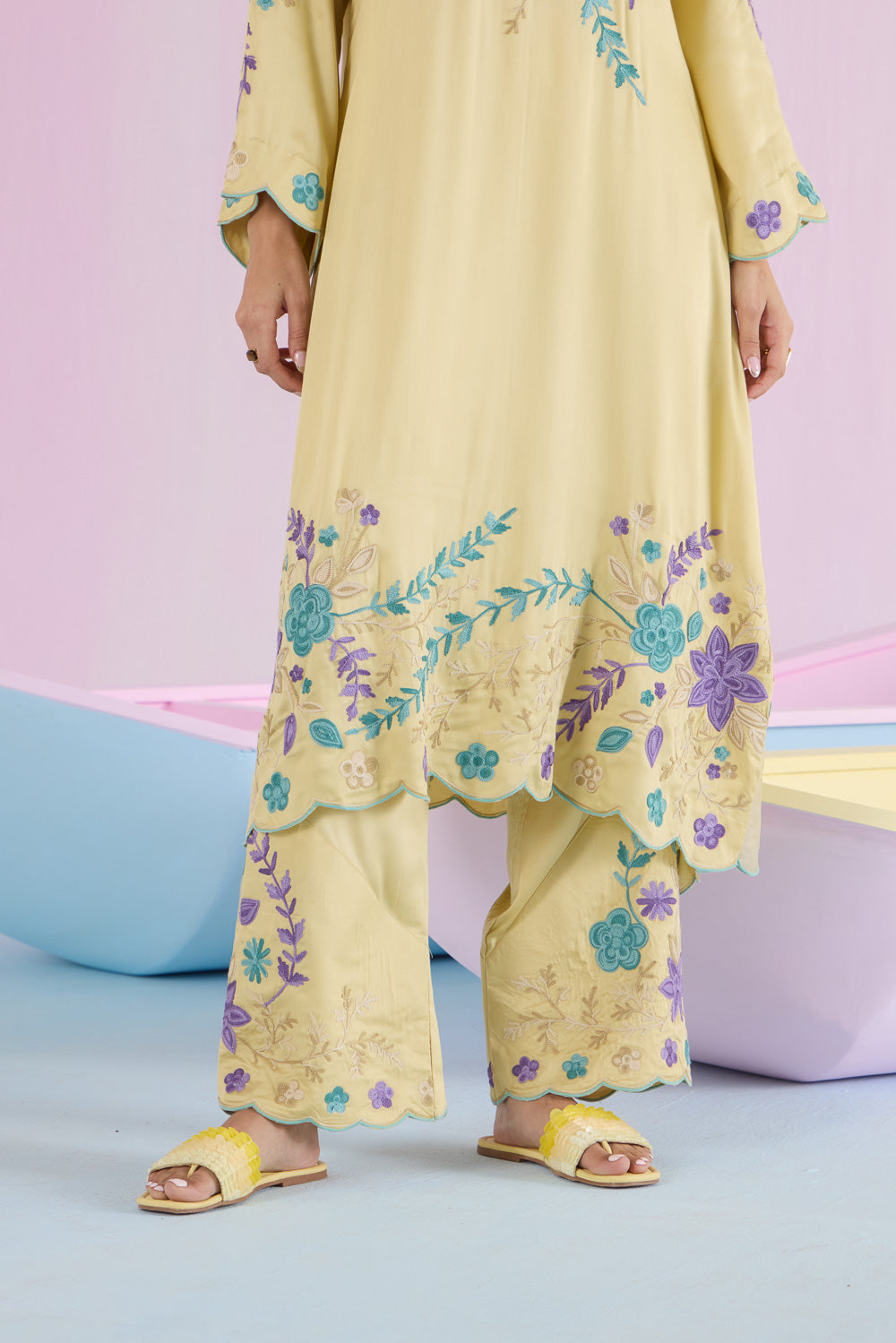 Yellow Daisy Kurta Set