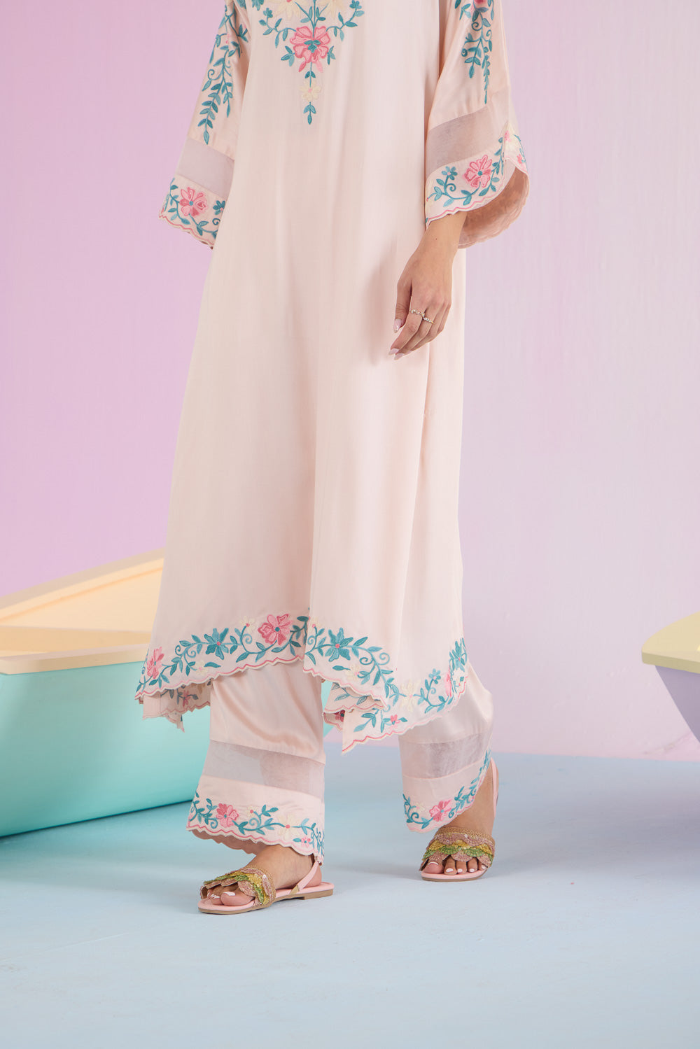 Blush Petal Pheran Set