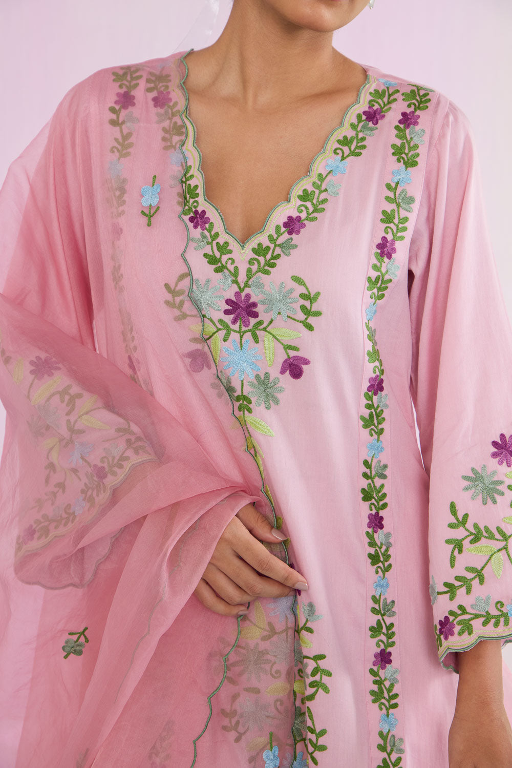 ﻿﻿﻿﻿Rosy Kalidaar Cotton Kurta Set