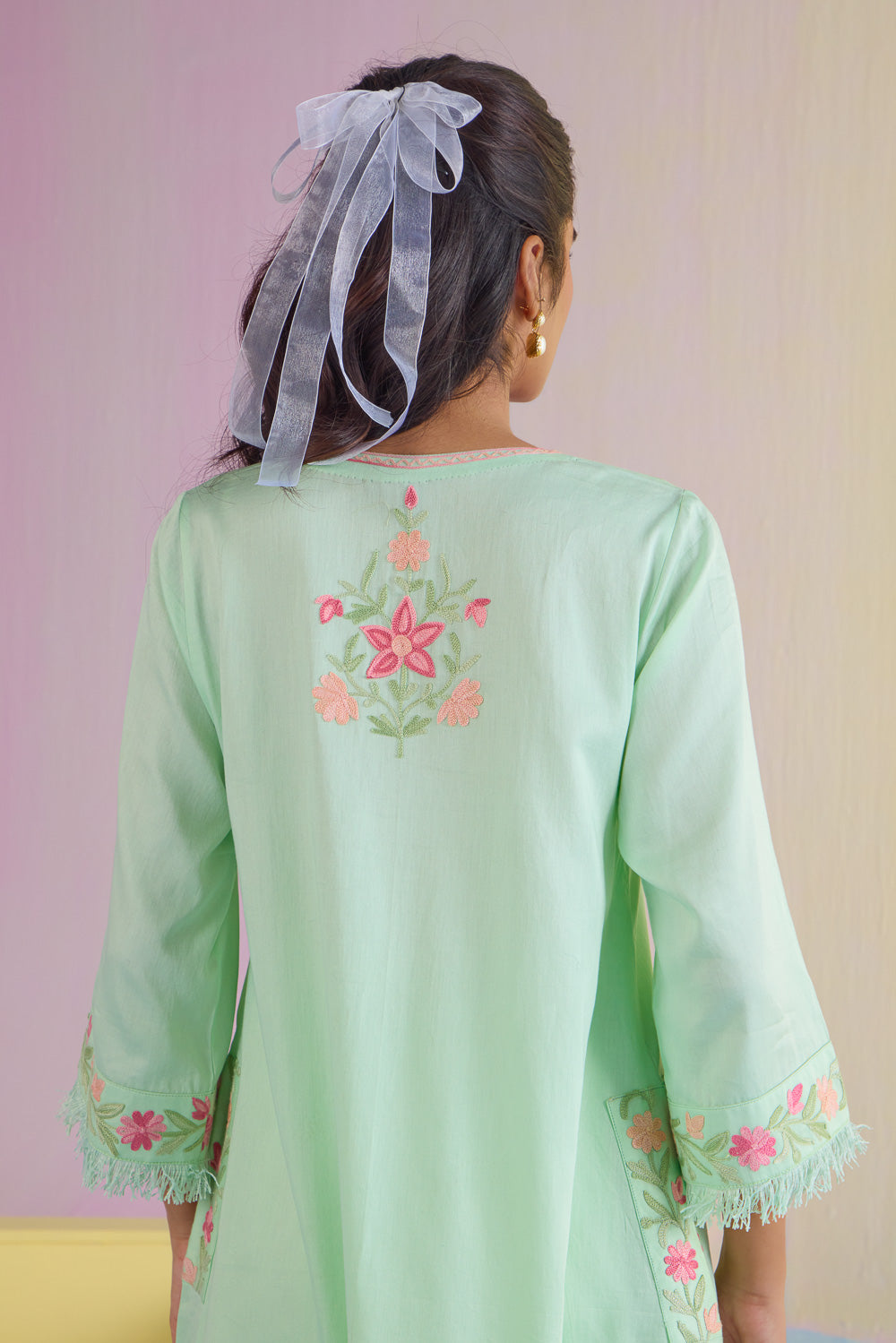 Frosty Mint Cotton Kurta Set