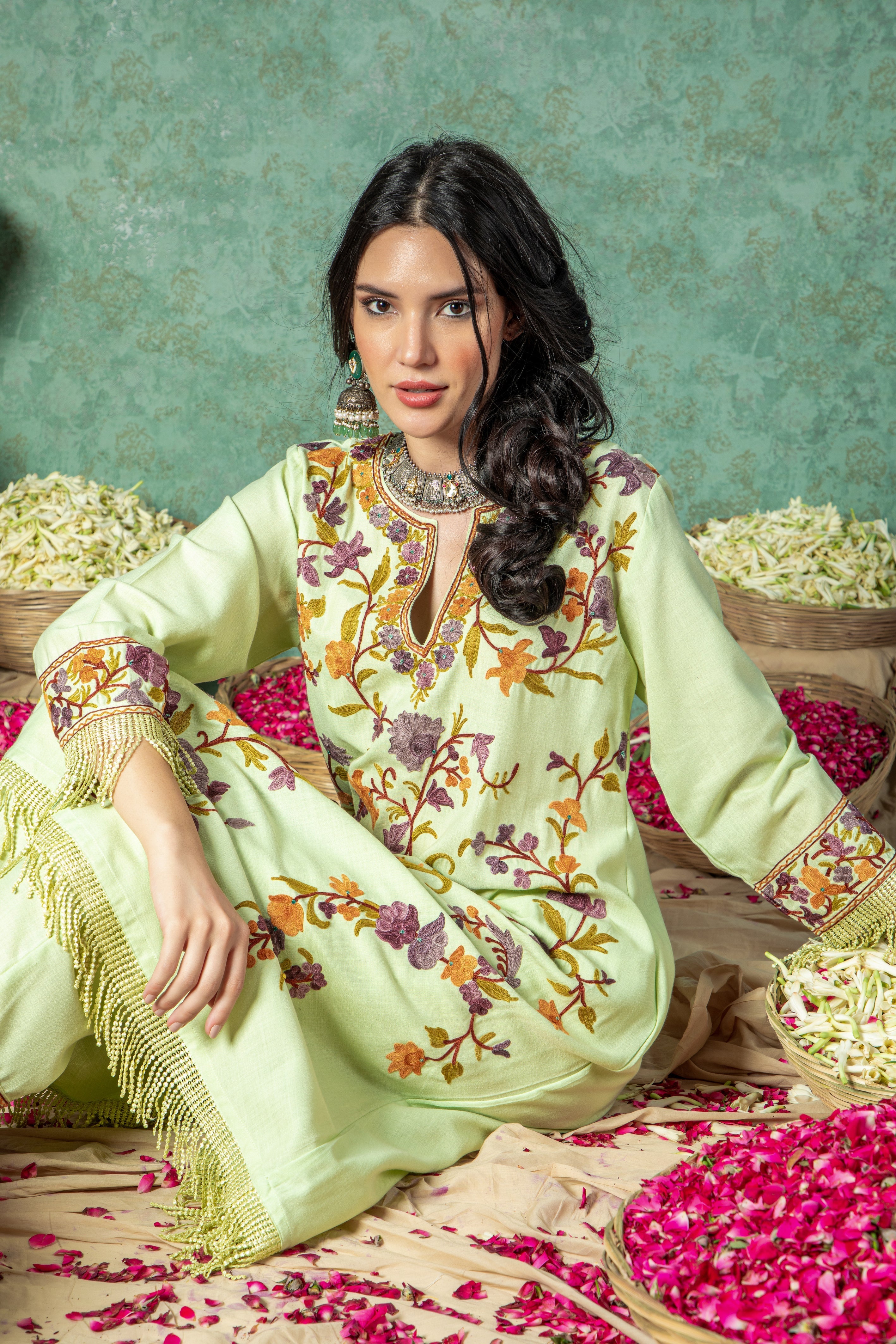 Pista Cotton Kurta Set