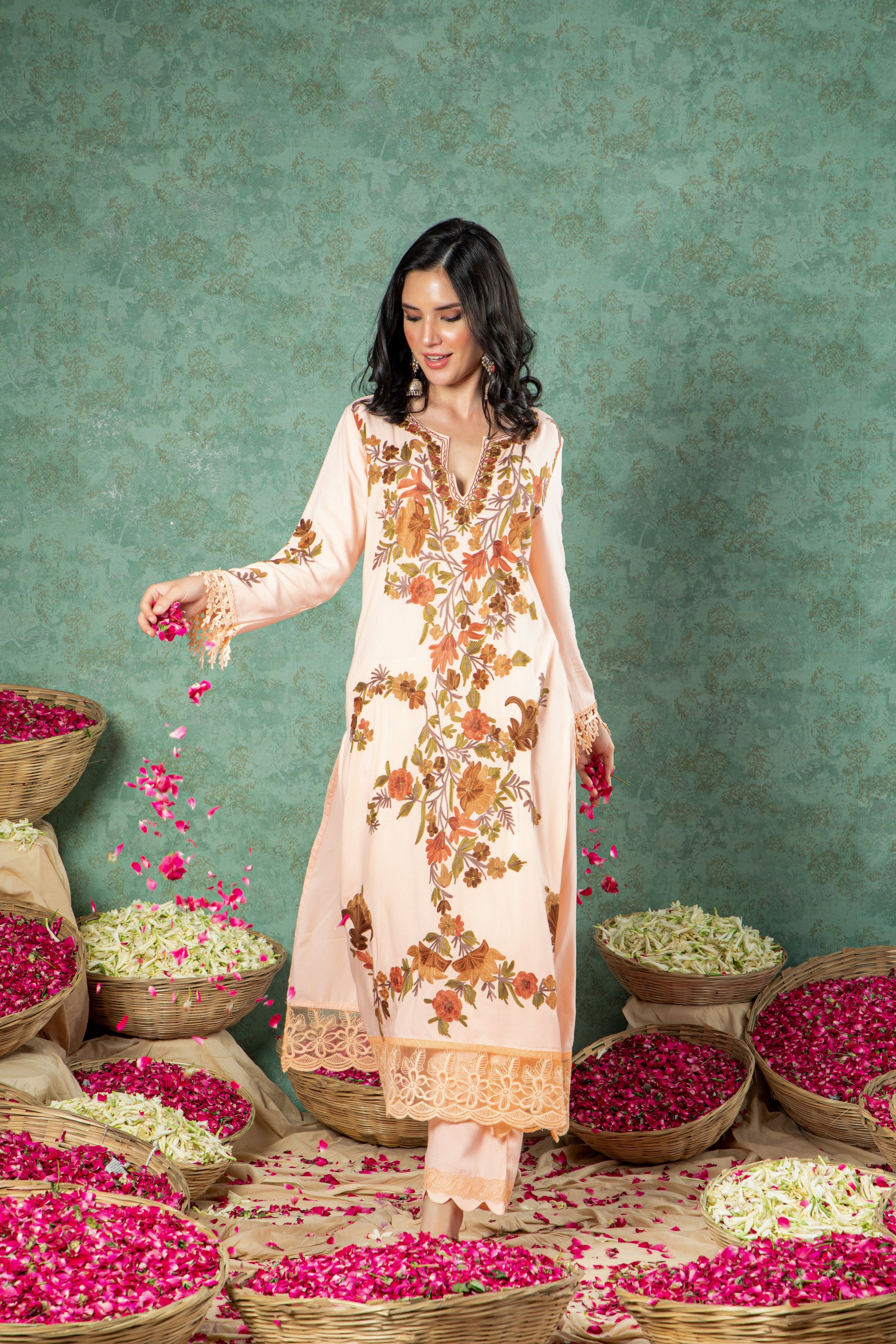 Blush Pink Cotton Kurta Set