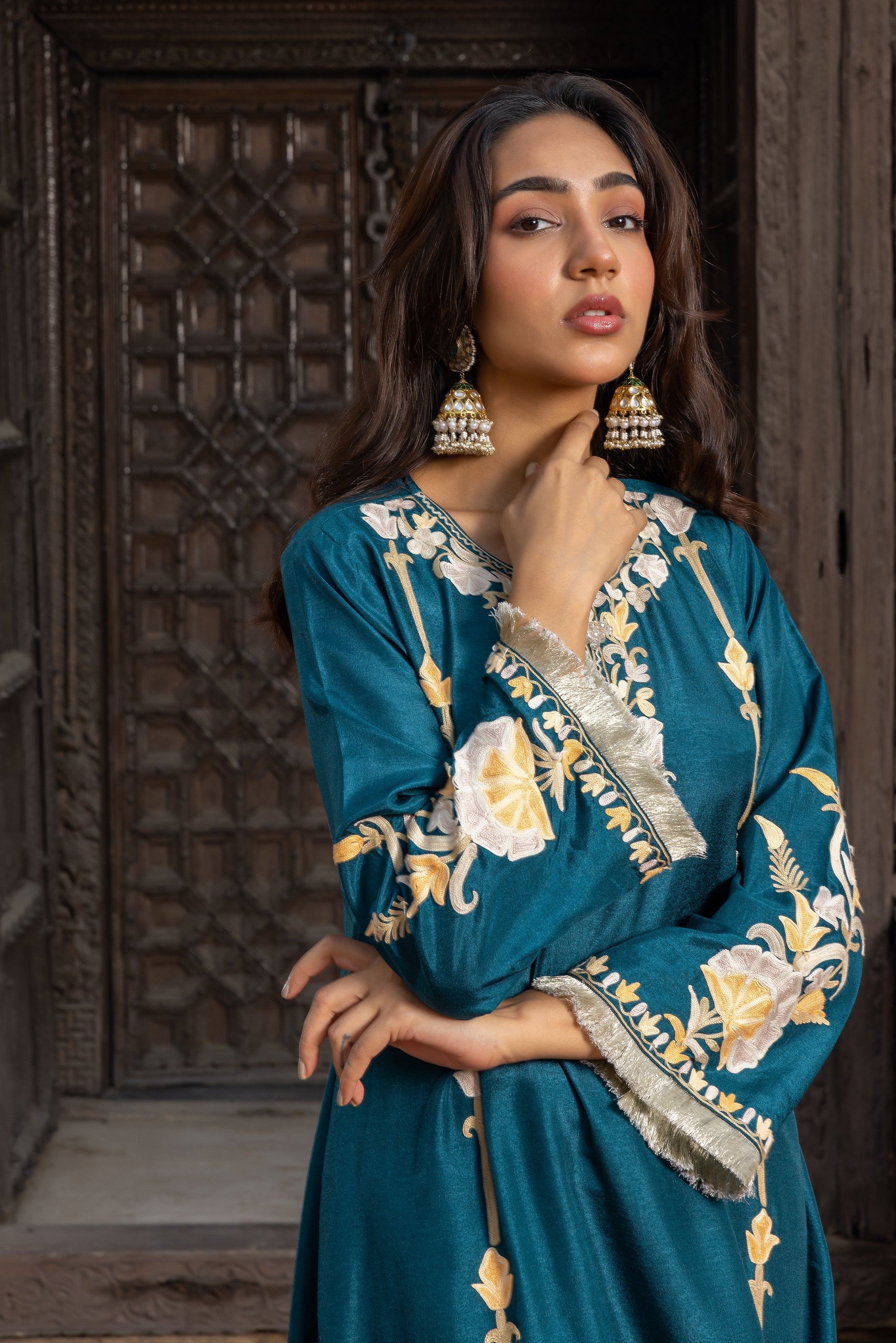 Green Silk Kurta Set