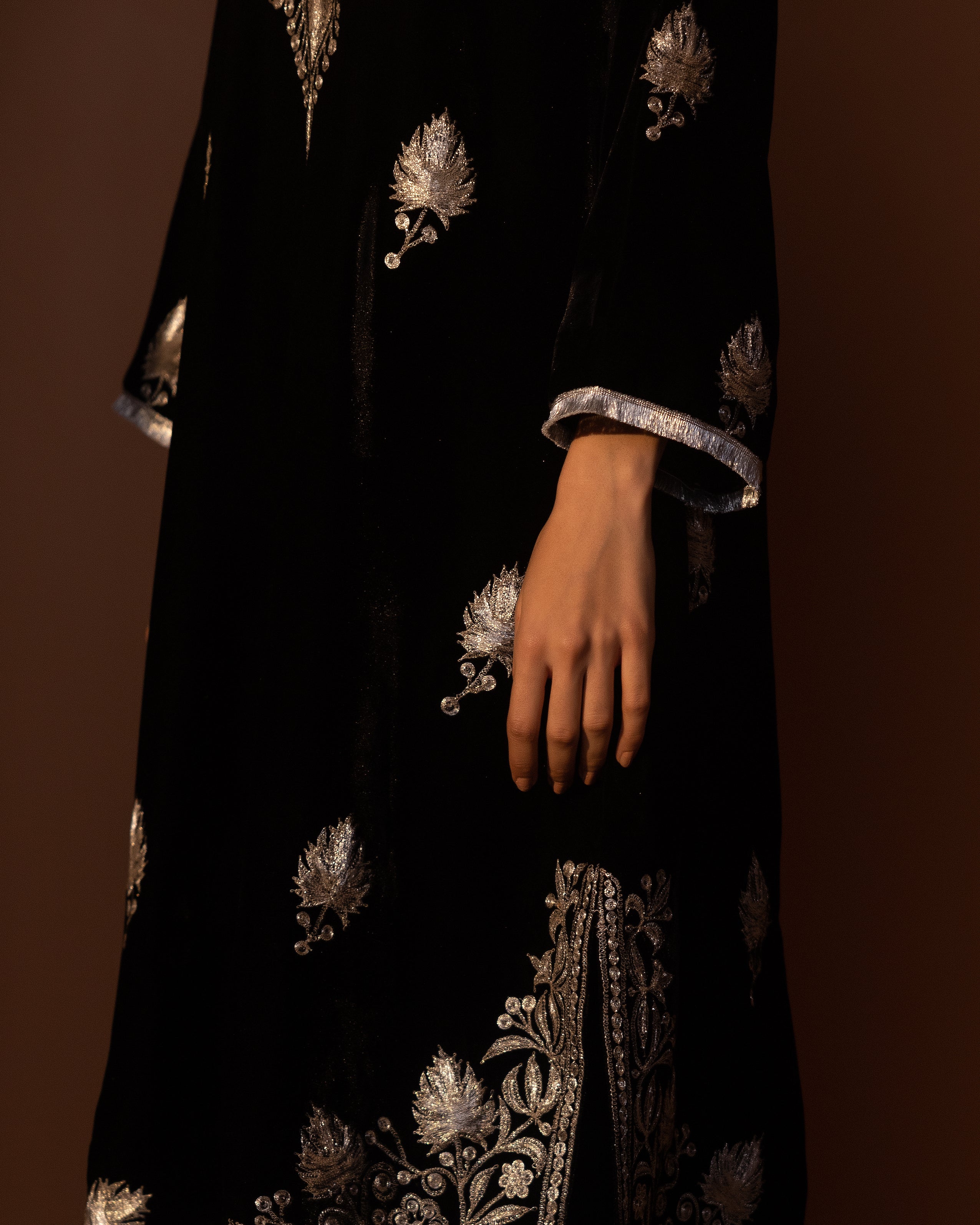 Black Raeshmi Silk Velvet Kurta Set