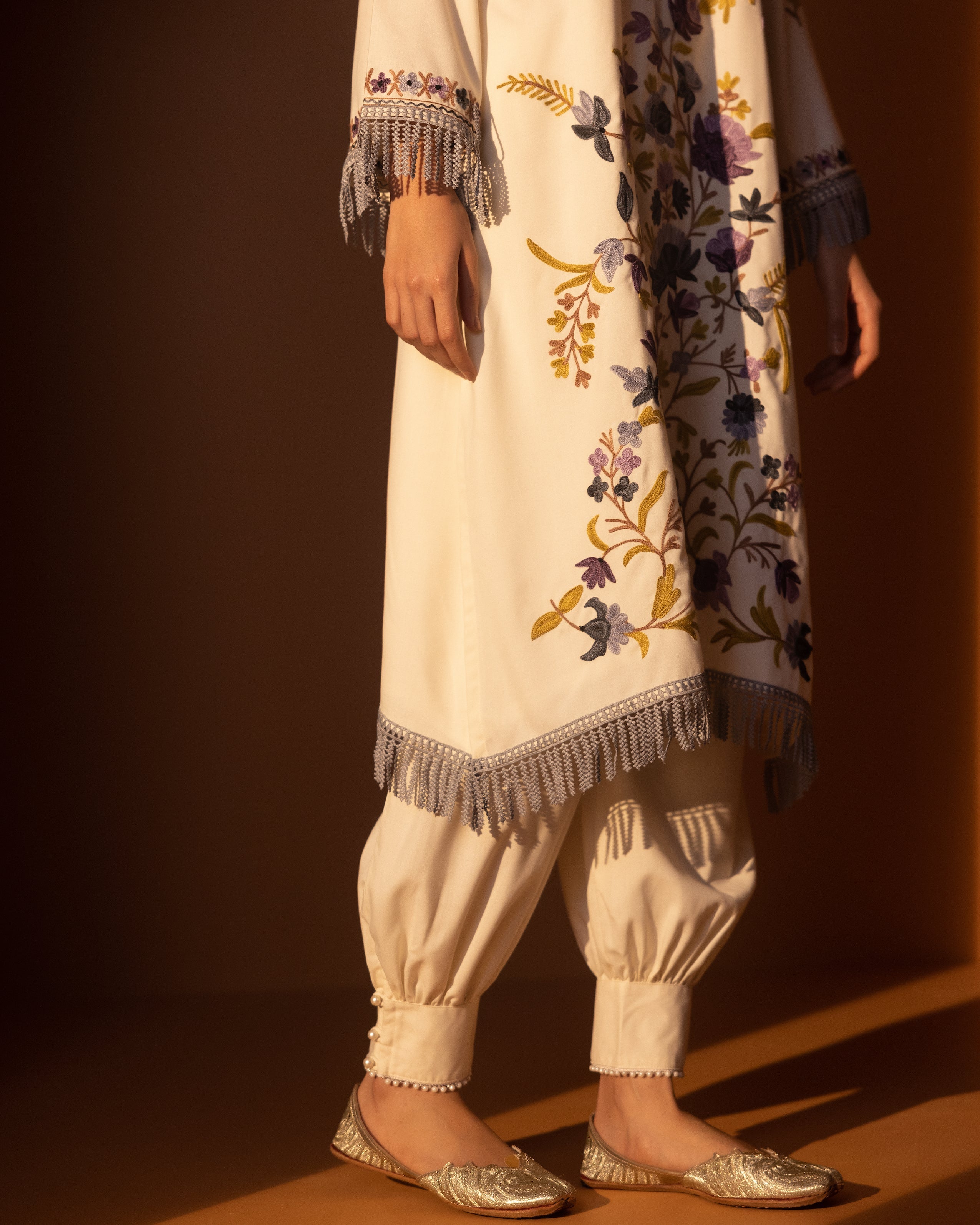 Ivory Pearl Spun Kurta Set