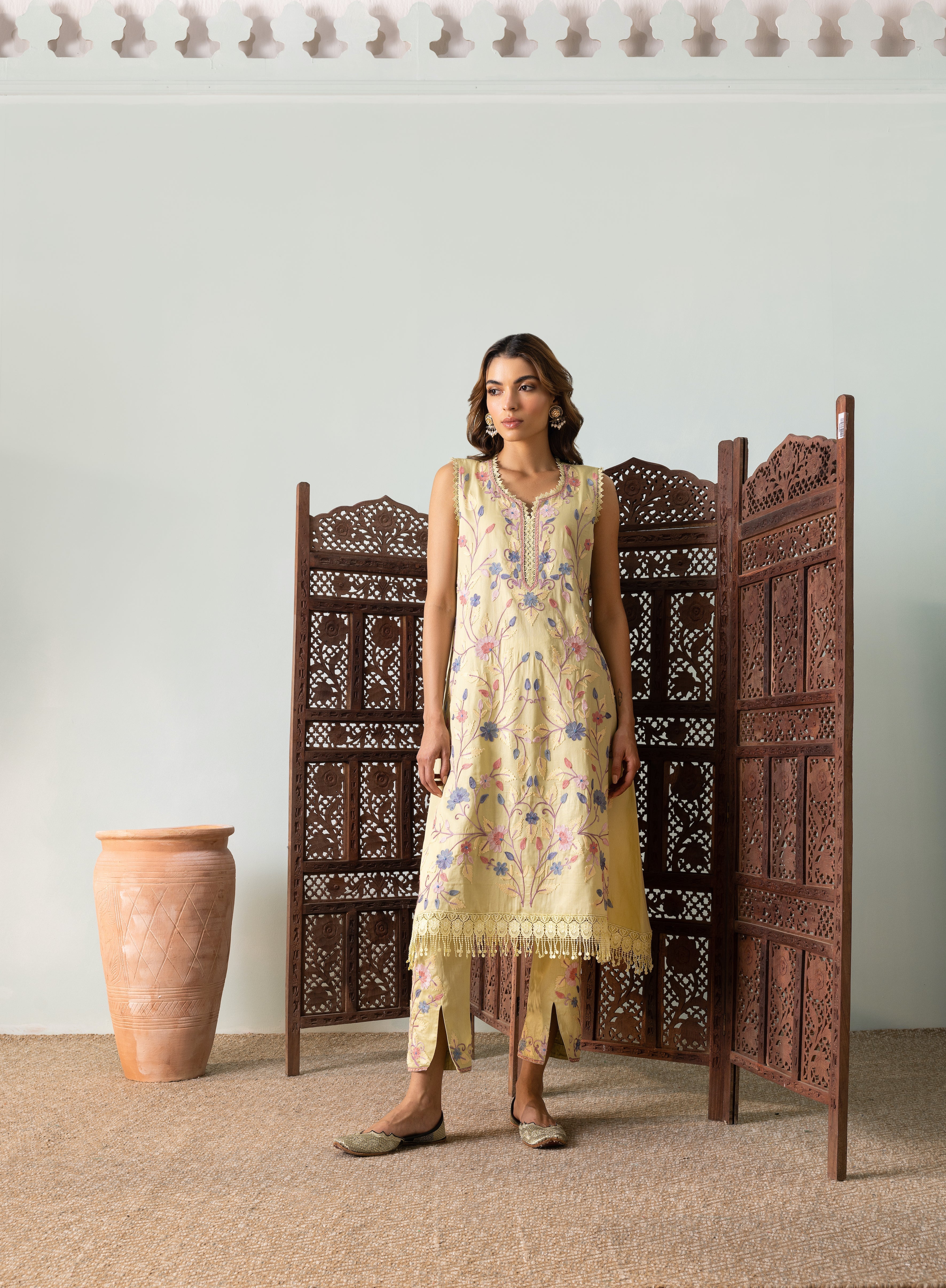 Pistachio Cotton Kurta Set