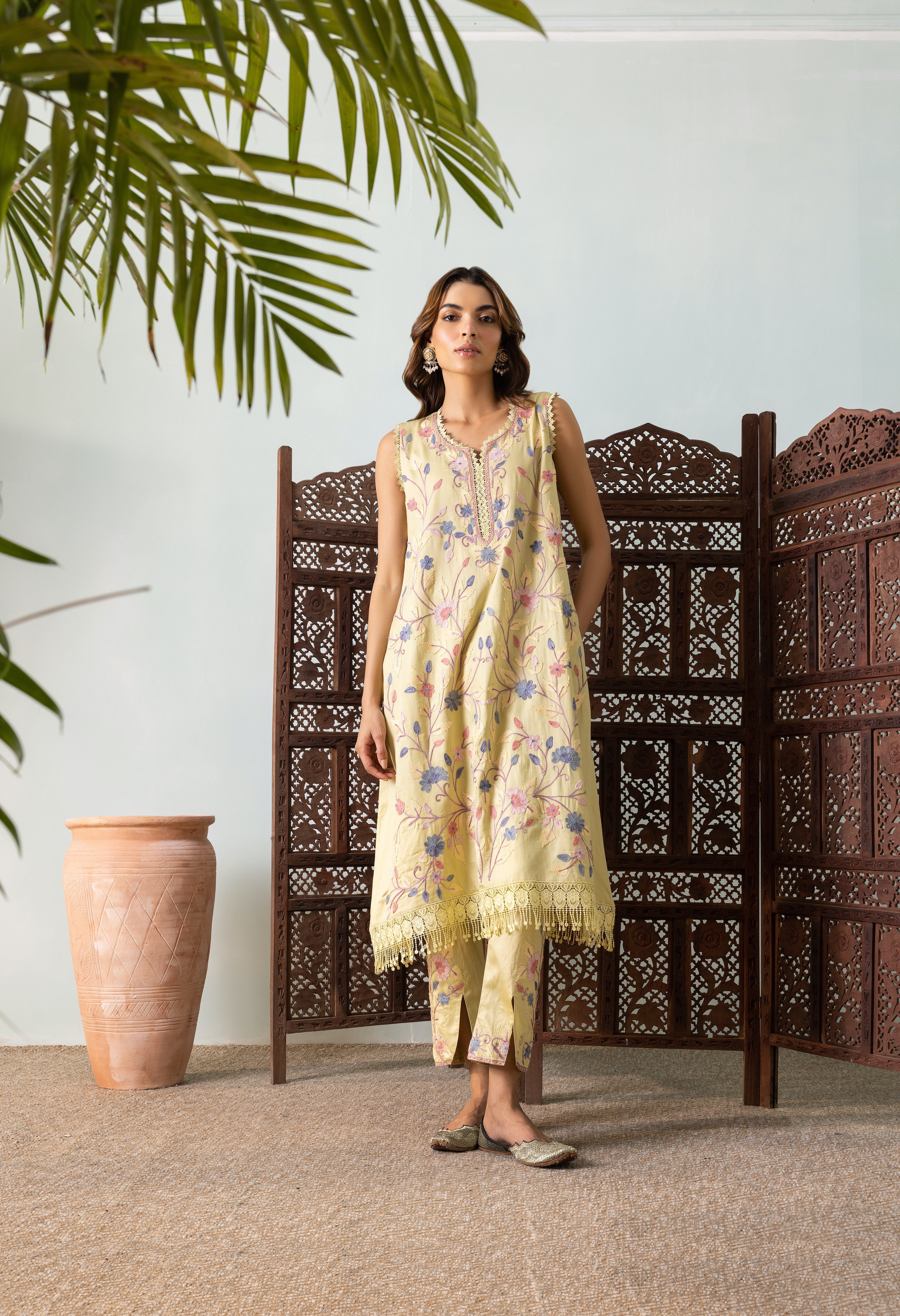 Pistachio Cotton Kurta Set